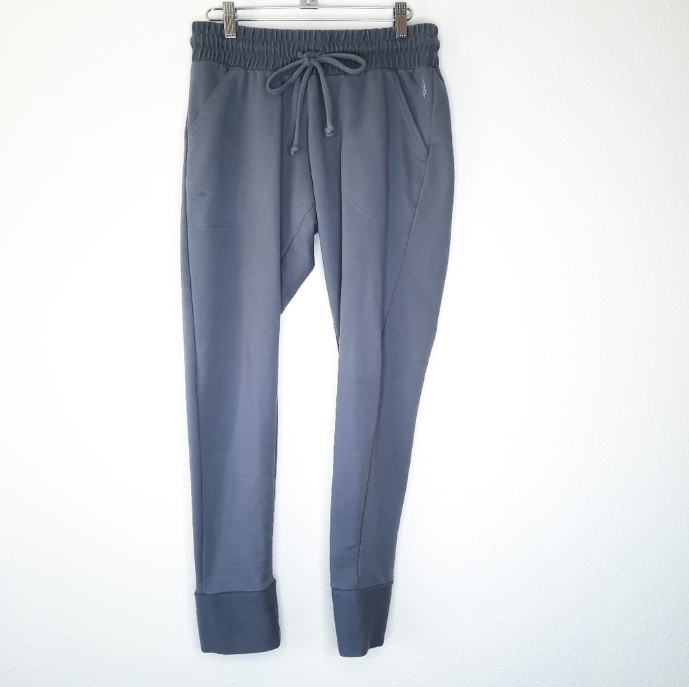 Free People Movement Gray Sunny High Rise Knit Sweatpants M